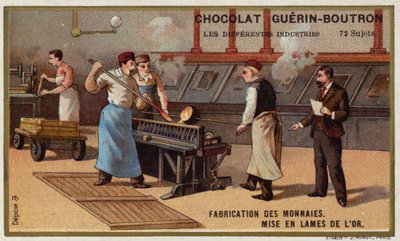 Produkcja monet (chromolitho) autorstwa French School