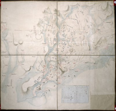 Mapa do bitwy pod Austerlitz, 2 grudnia 1805 autorstwa French School