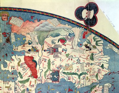 Mapa Afryki, wg oryginału z 1447 autorstwa French School