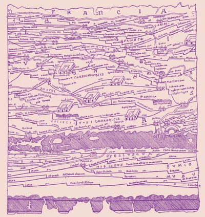 Mapa Galii - fragment autorstwa French School