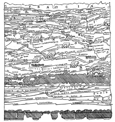 Mapa Galii - fragment autorstwa French School