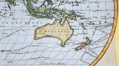 Mapa Nowej Holandii, ok.1650-1780 autorstwa French School