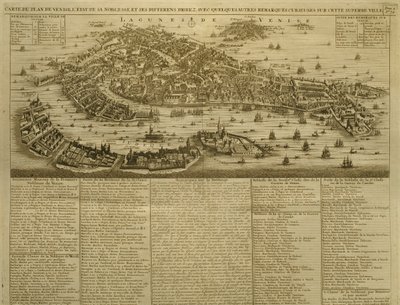 Mapa Wenecji, wydana przez H. Chatelaina w Amsterdamie, 1728 autorstwa French School