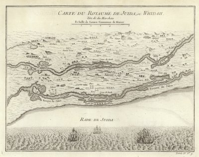 Mapa Królestwa Juida lub Whidah autorstwa French School