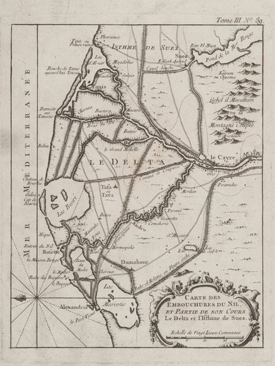 Mapa delty Nilu autorstwa French School