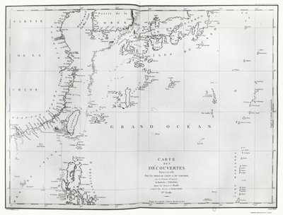 Mapa Morza Południowochińskiego, z trasy La Perouse autorstwa French School