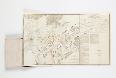 Mapa przedstawiająca ruchy marszałków Grouchy i Blucher autorstwa French School