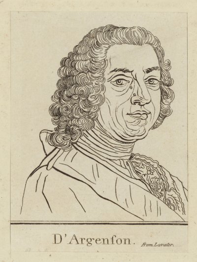 Marc-Pierre de Voyer de Paulmy dArgenson, francuski mąż stanu autorstwa French School