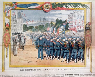 Marsz Batalionów Szkolnych 14 lipca 1882 r. autorstwa French School