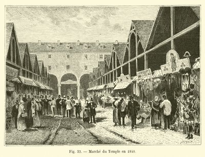 Marche du Temple w 1840 r. autorstwa French School