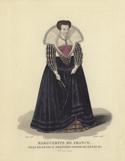 Małgorzata Francuska, córka króla Henryka II Francji i pierwsza żona króla Henryka IV Francji autorstwa French School