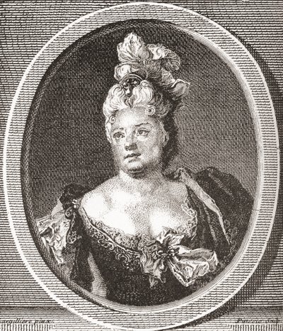 Marianne Duclos de Chateauneuf, 1664 - 1747. Francuska aktorka. Z Les Heures Libres opublikowanego w 1908 roku. autorstwa French School