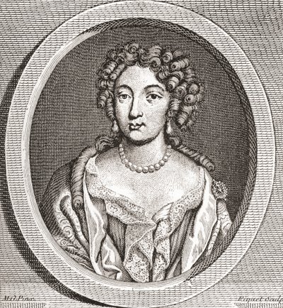 Marie Angélique de Scorailles, 1661 1681. Francuska szlachcianka i jedna z wielu kochanek Ludwika XIV. Z Les Heures Libres opublikowanego w 1908 roku. autorstwa French School