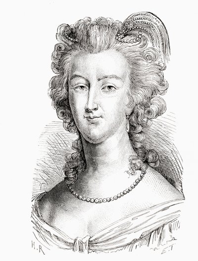 Marie Antoinette, z Historii Francji, wydana ok. 1880 autorstwa French School