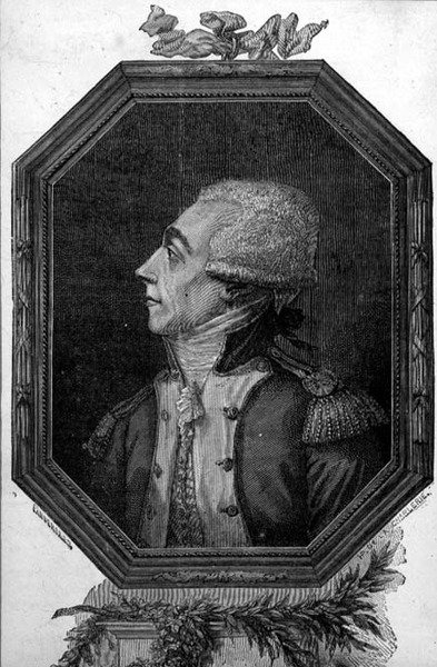 Marie Joseph Paul Yves Roch Gilbert du Motier, markiz de Lafayette (1757-1834) grawerowanie) autorstwa French School