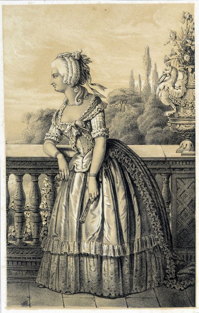 Marie Therese de Savoie Carignan (1749-1792), księżniczka Lamballe - w „Historical Gallery of the French Revolution” ”Albert Maurin, wyd. Paryż 1843 autorstwa French School