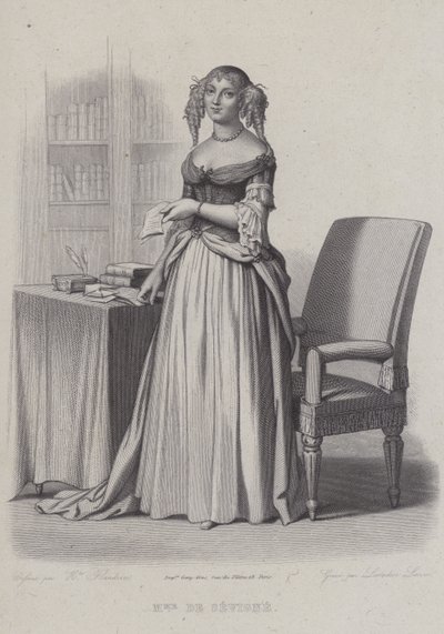 Marie de Rabutin-Chantal, markiza de Sevigne, pisarka francuska (grafika) autorstwa French School
