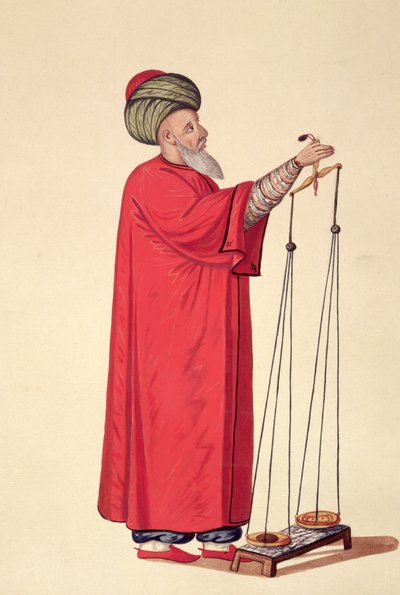 Urzędnik Targowy, okres osmański, 3. ćw. XVIII w. (wc na papierze) autorstwa French School