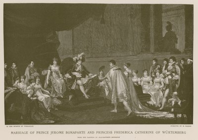 Małżeństwo księcia Hieronima Bonaparte i księżniczki Fryderyki Katarzyny Wirtembergii autorstwa French School