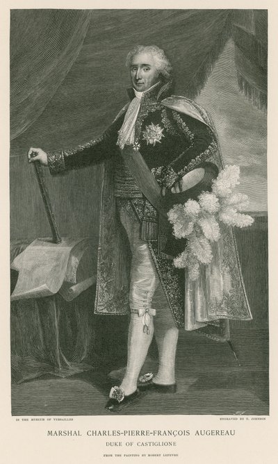 Marszałek Charles-Pierre-Francois Augereau autorstwa French School