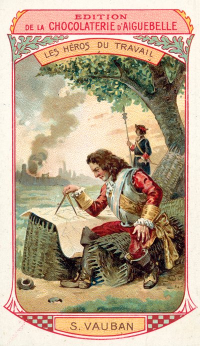 Marszałek Vauban, francuski inżynier wojskowy (chromolitho) autorstwa French School