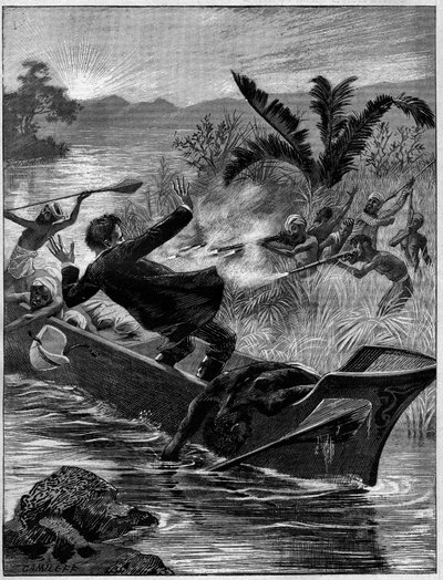 Masakra doktora Beziata i jego eskorty przez Mahafales, Madagaskar autorstwa French School