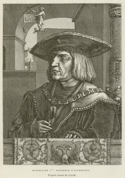 Maksymilian I, cesarz Niemiec (rycina) autorstwa French School