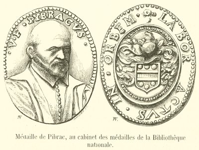 Medal Pibraca, w gabinecie medali Biblioteki Narodowej (grafika) autorstwa French School