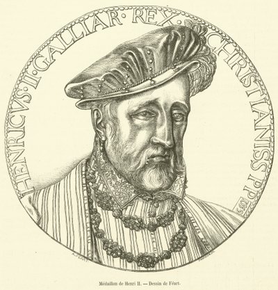 Medalion de Henri II (grafika) autorstwa French School