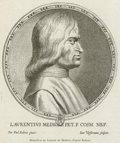 Medalion de Laurent de Medici (grafika) autorstwa French School