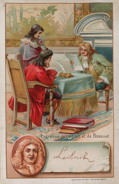 Spotkanie Leibniza z Bossuet autorstwa French School