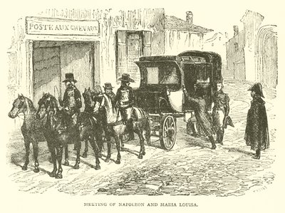 Spotkanie Napoleona i Marii Luizy (rycina) autorstwa French School