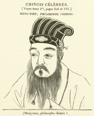Meng-tzu , chiński filozof (grafika) autorstwa French School