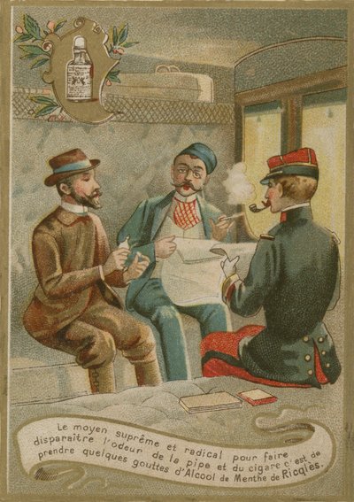 Menthe de Ricqles, karta handlowa autorstwa French School