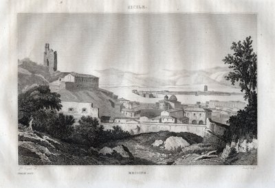 Mesyna - Mesyna - Sycylia - Sycylia - Sycylia - Grawer z „” Malownicze Włochy” – Malarstwo historyczne i opisowe Włoch” autorstwa M. de Norvins, Ch. Nodier 1834-1836. autorstwa French School