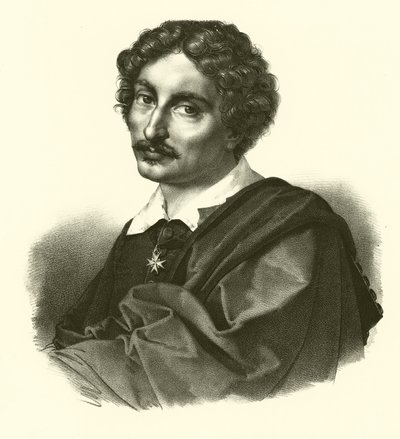 Michelangelo Merisi da Caravaggio, portret (ryta) autorstwa French School