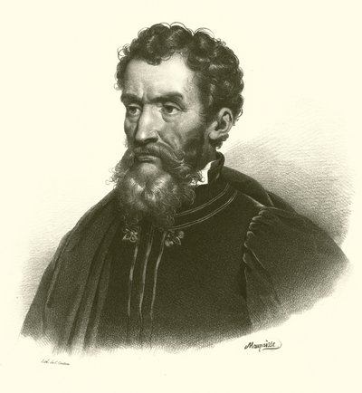 Michał Anioł, portret (grafika) autorstwa French School