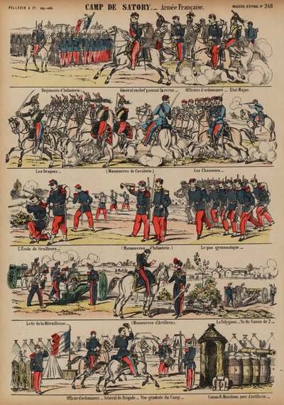 Obóz wojskowy armii francuskiej w Satory we Francji autorstwa French School