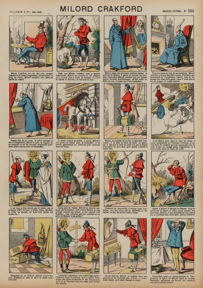 Milord Crakford (kolorowy grawerunek) autorstwa French School