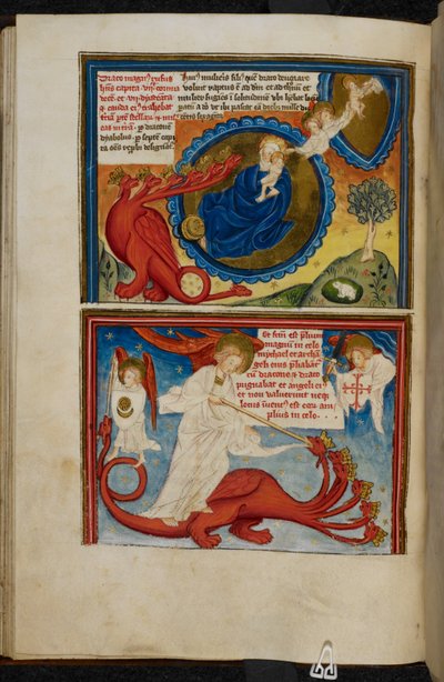 Pienoiskuva Pyhän Johanneksen elämän ja maailmanlopun kirjasta, n. 1400 (vellum)puola autorstwa French School