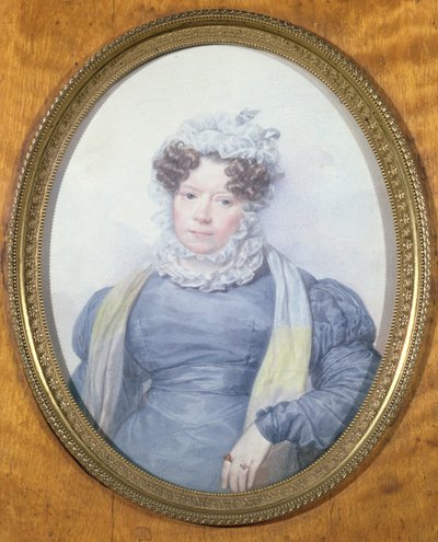 Miniaturowy portret Madame Swetchine (1782-1857) (wc na papierze) autorstwa French School