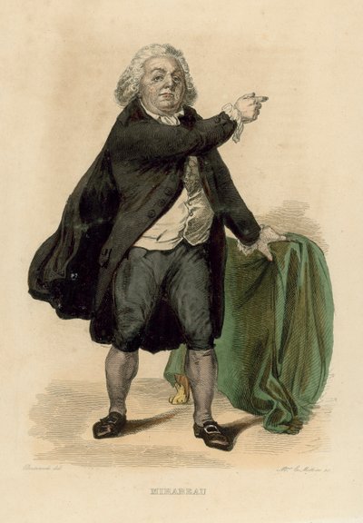 Mirabeau (kolorowy grawerunek) autorstwa French School