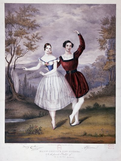 Panna Guerra i M. Guerra w "Jeziorze opłat", balet daje do opery autorstwa French School