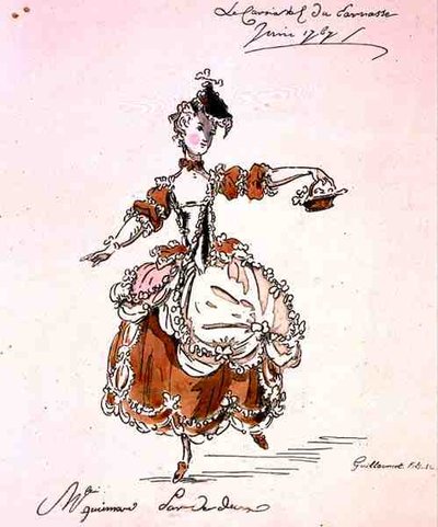 Panna Guimard jako Terpsichore, w libretto Louisa Fuzeliera (1677-1752) skomponowanego przez Mondonville