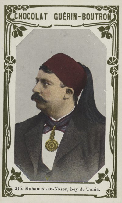 Mohamed-en-Naser, bey de Tunis (kolorowe zdjęcie) autorstwa French School