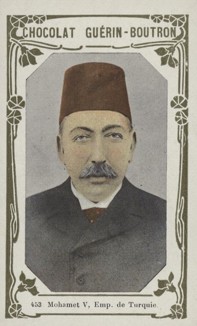 Mohammed V, cesarz Turcji (kolorowe zdjęcie) autorstwa French School