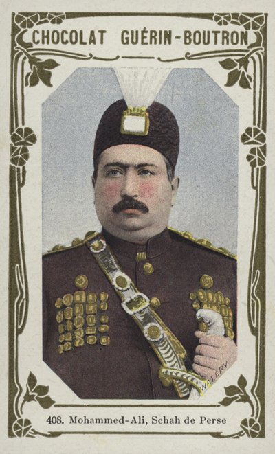 Mohammed-Ali, Schah de Perse (kolorowe zdjęcie) autorstwa French School