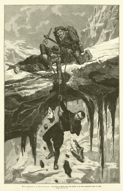 My Ascension To The Dent Blanche (grawerowanie) autorstwa French School