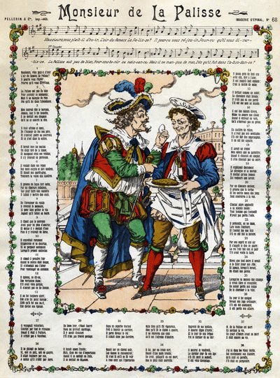 Monsieur de la Palisse. Obraz Epinal z XIX wieku autorstwa French School
