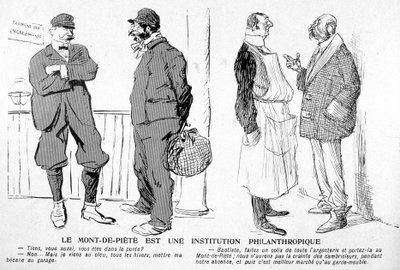 Mont-de-Piété jest instytucją filantropijną - w „The Butter Plate” z 03.06.1905 autorstwa French School
